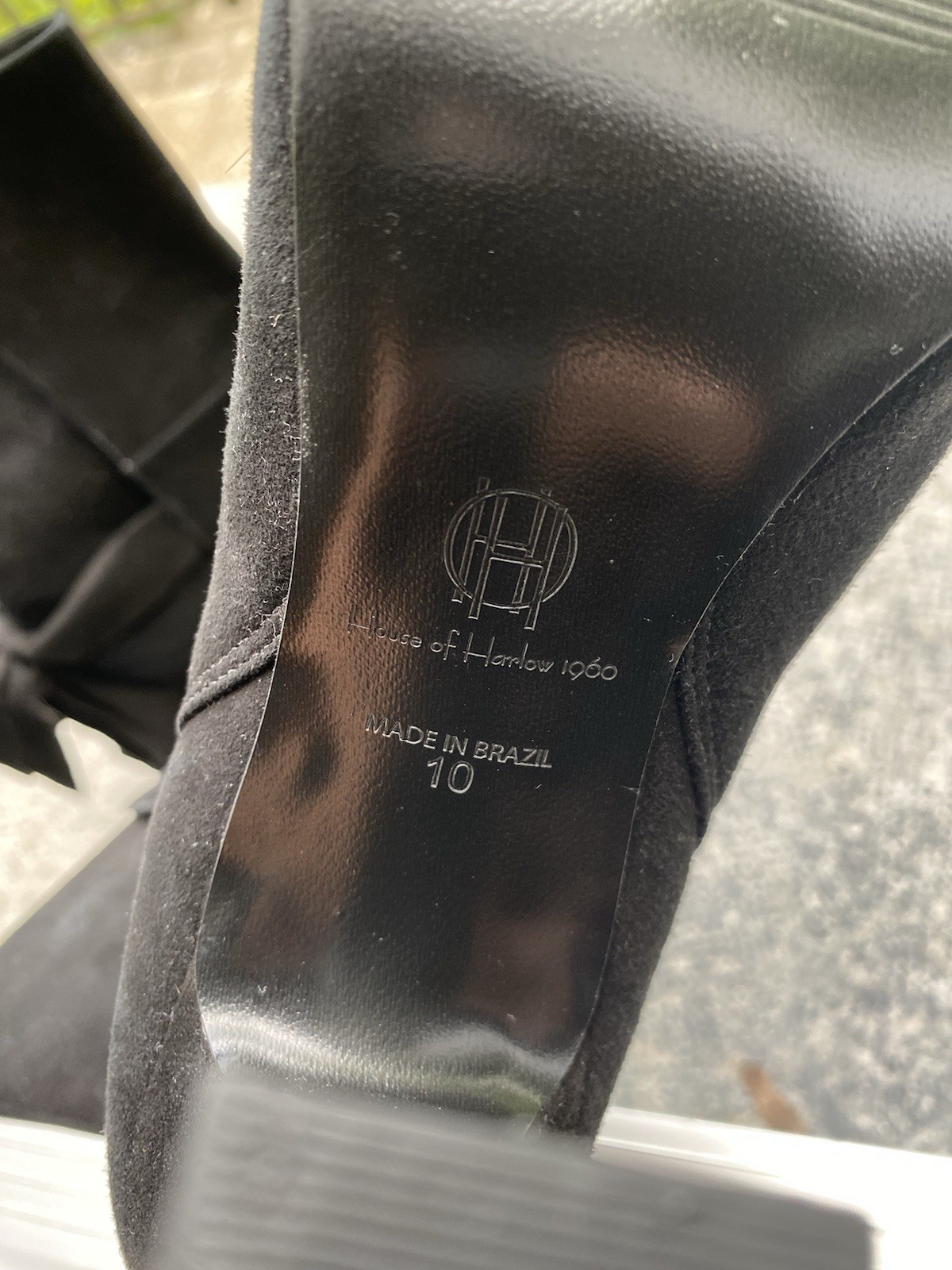 House of Harlow 1960 x REVOLVE Hazel Size 10 Black Boot with block heel.