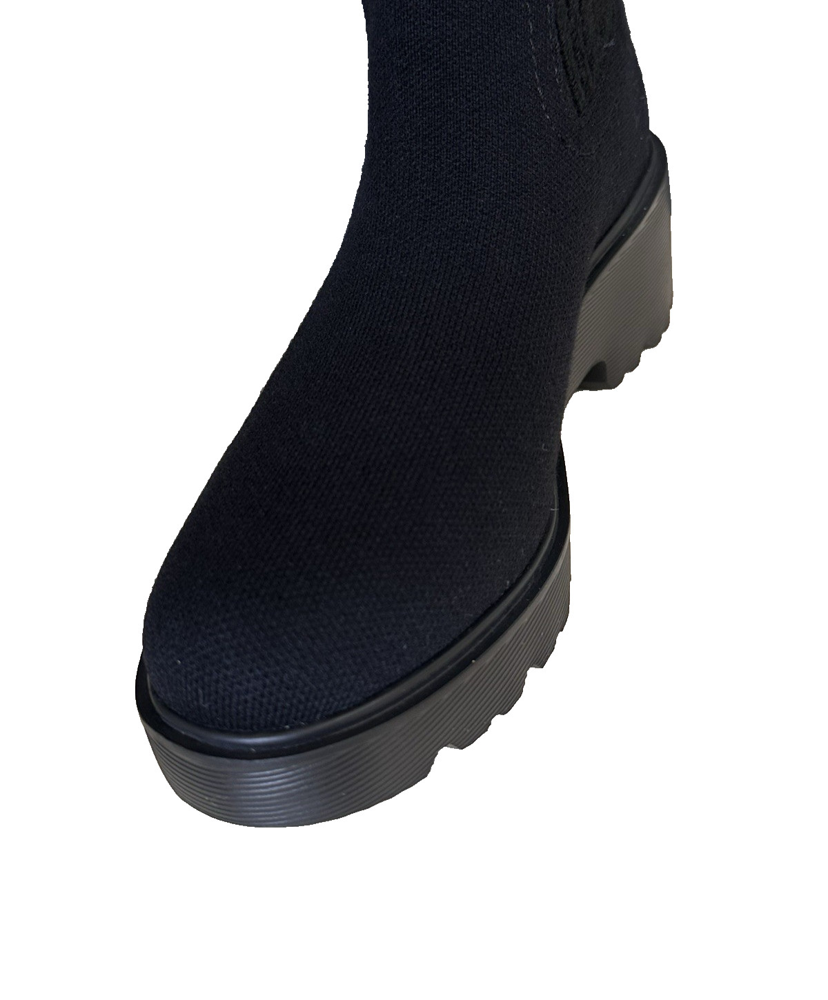 NEW Vivaia Eduarda Knee High Wool Black Boots Chunky Lug 40/US 10 Platform NEW