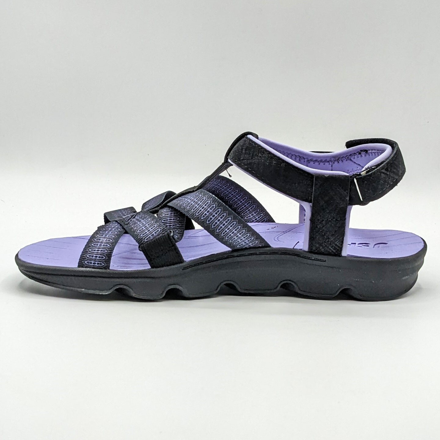 Jsport KAIA Women’s Sports Sandal – Adjustable Straps (Black/Purple) Pick Size