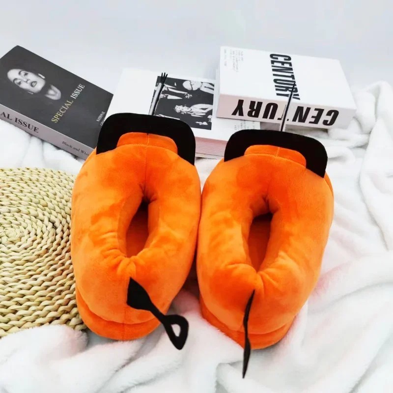 Anime Orange Dog Slippers Soft Adult Cosplay House Shoes Size 35-43 Insole 28cm