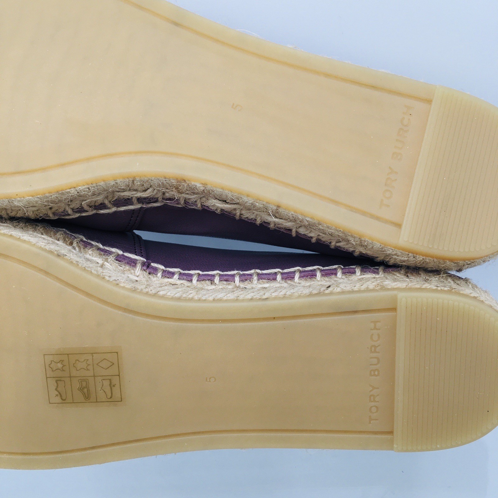 TORY BURCH – ELEANOR – Cipria- Goat Leather Women’s Espadrille Size 5 M