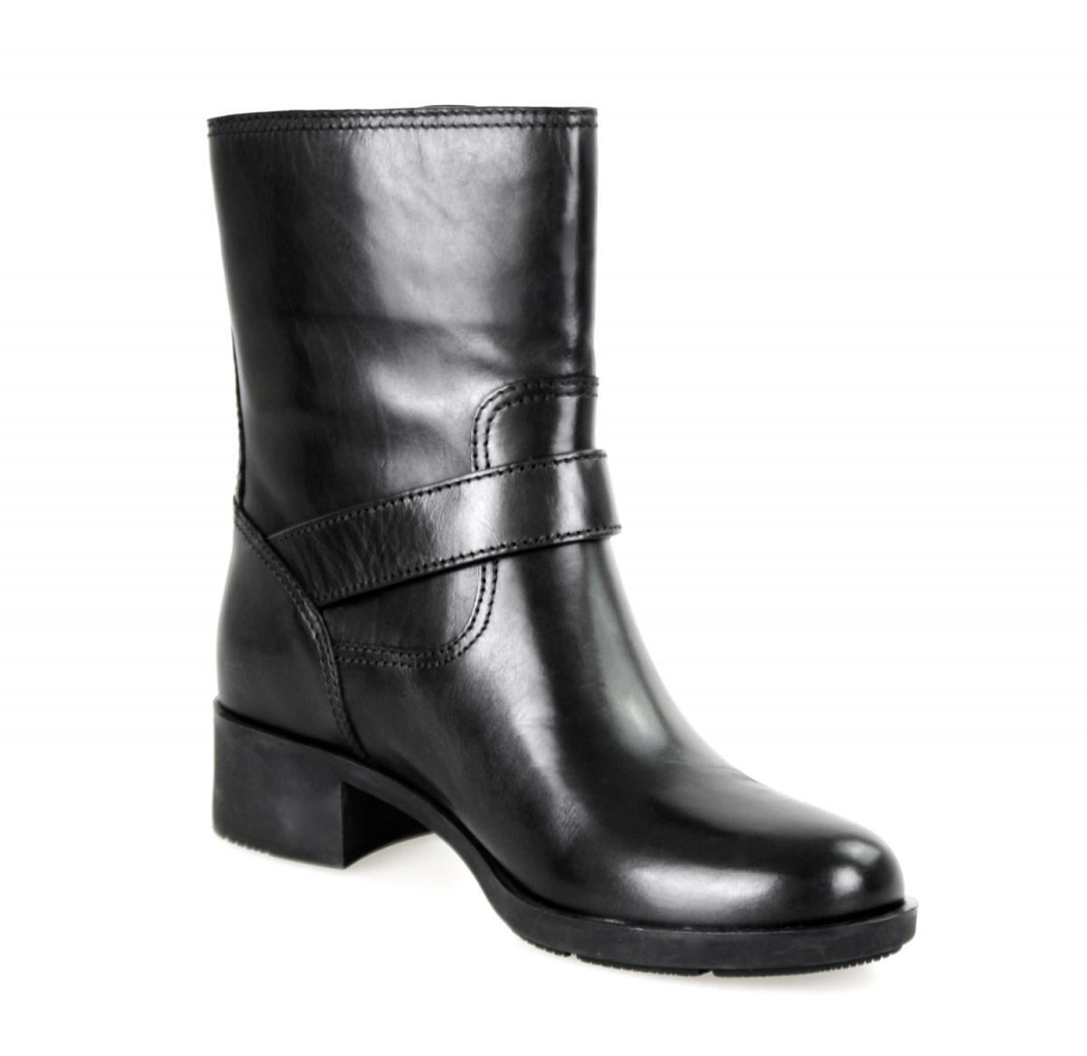 PRADA Leather Booties Ankle Half-Boots Shoes – Black – NEW – US 6.5 EU 36,5