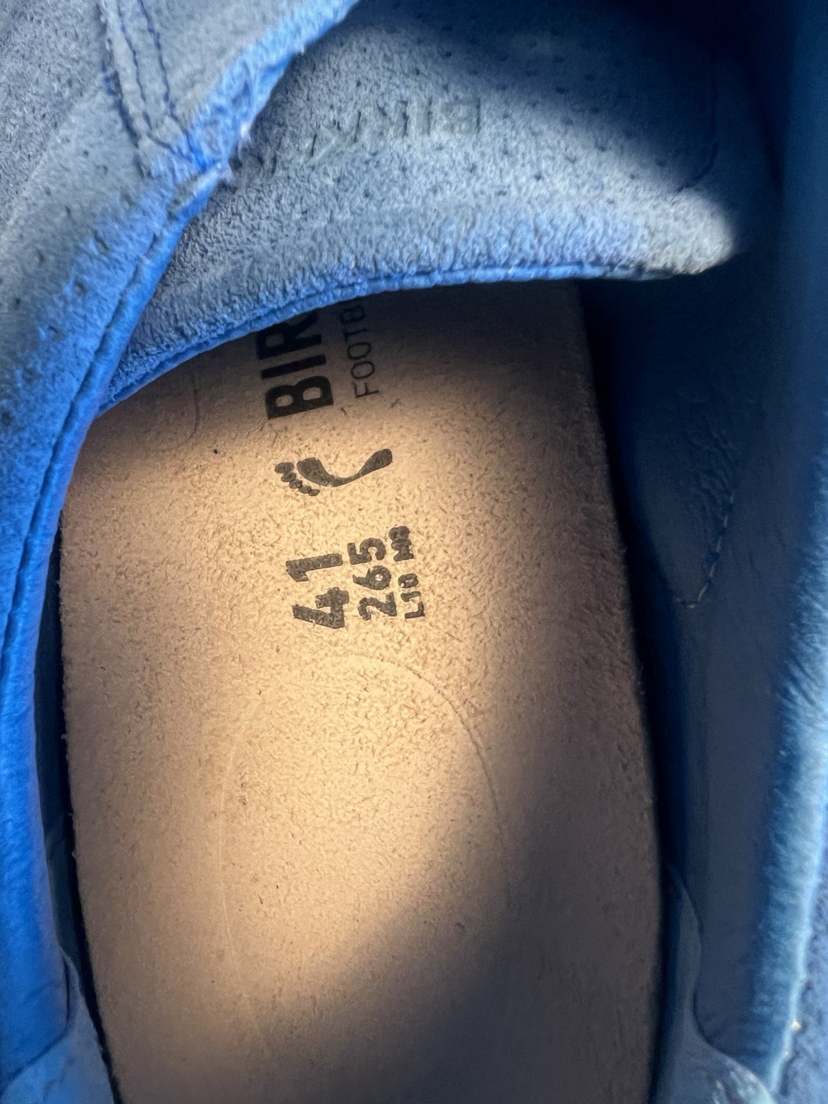 Birkenstock Bend Low Suede Blue Embossed Sneakers Size N EU 41 (W 10 / M 8) NEW
