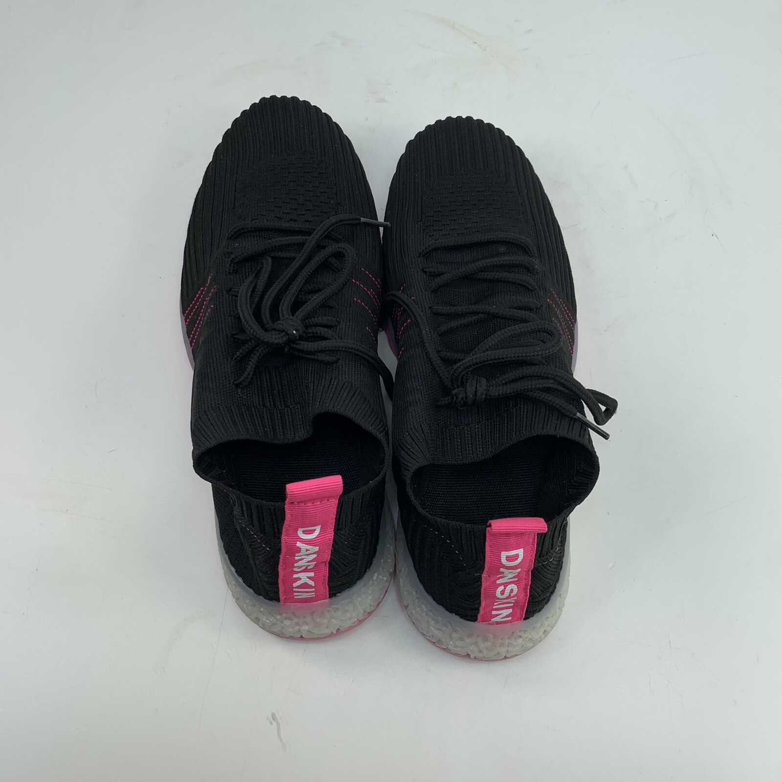 Danskin Positive Womens Shoe Size 10 Lace Up Sneaker Black Purple