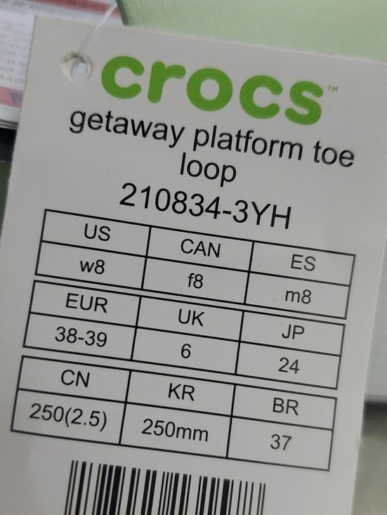 NWT – Crocs Getaway Platform Toe Loop – Size 8