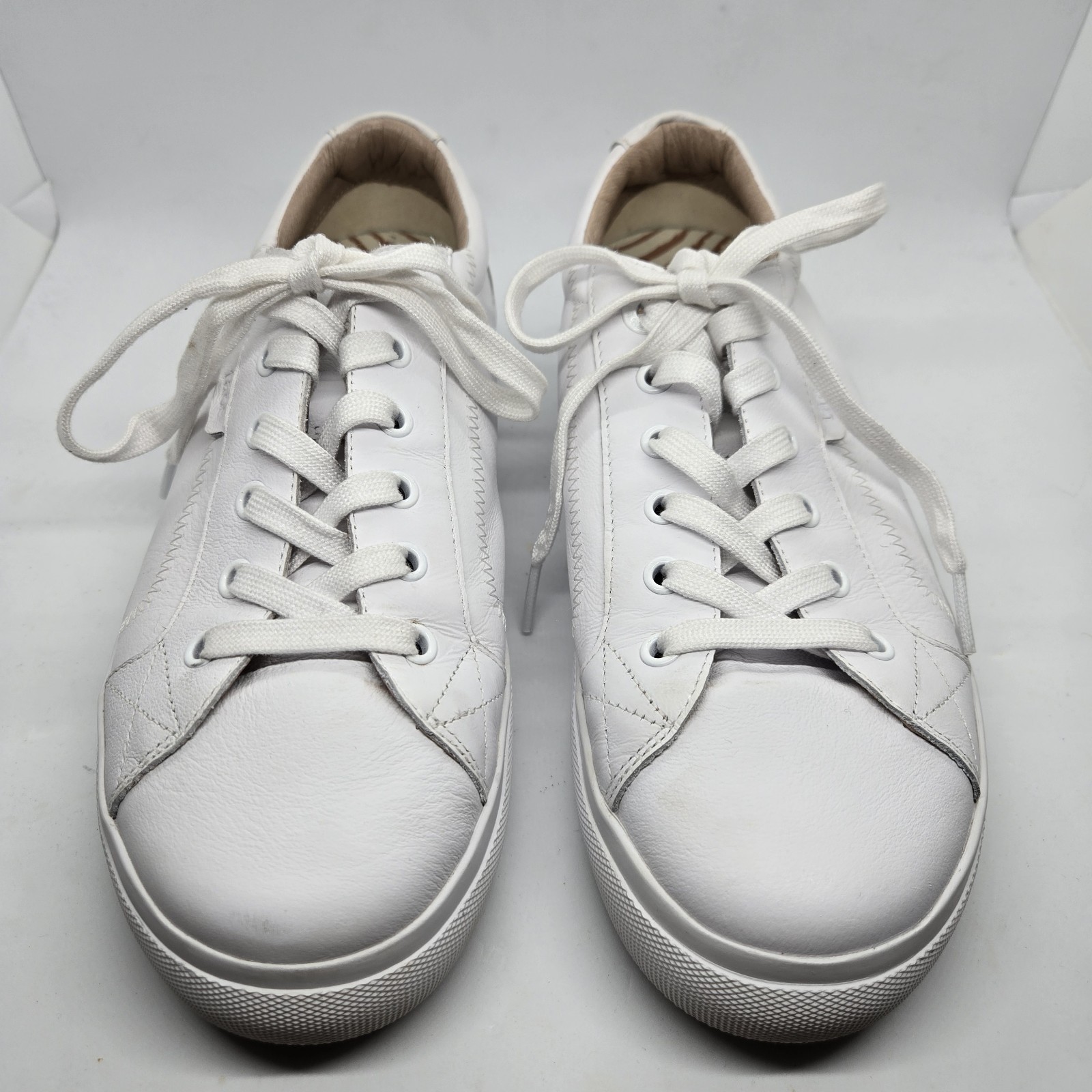 Taos Plim Soul Lux White Leather Low Top Sneakers Womens 9.5 Comfort