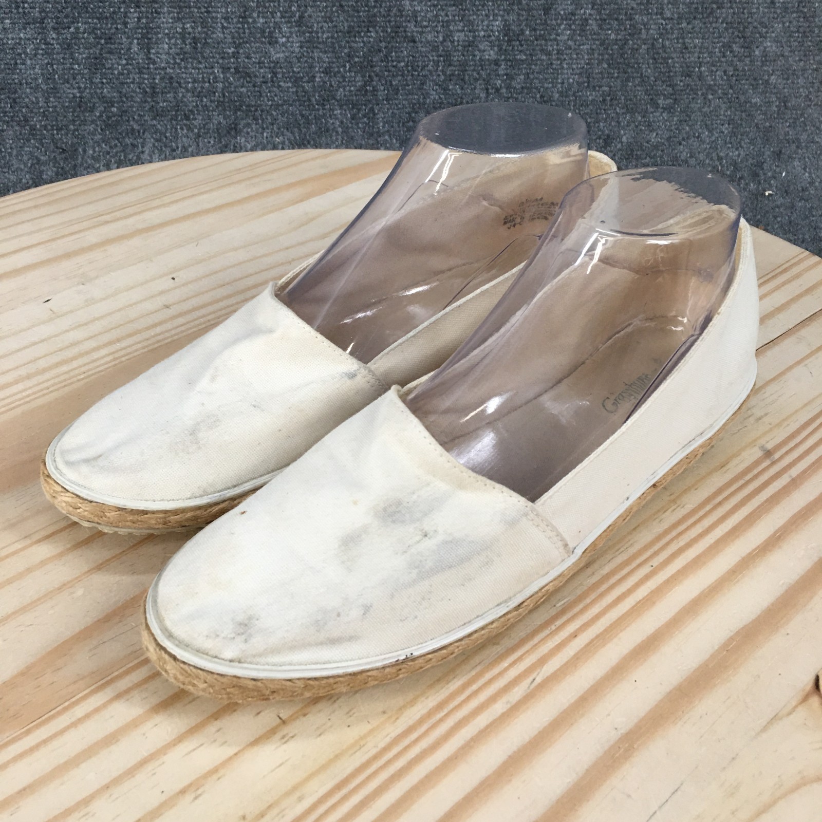 Grasshoppers Shoes Womens 8.5 M Casual Slip On Espadrille Loafer Flats White