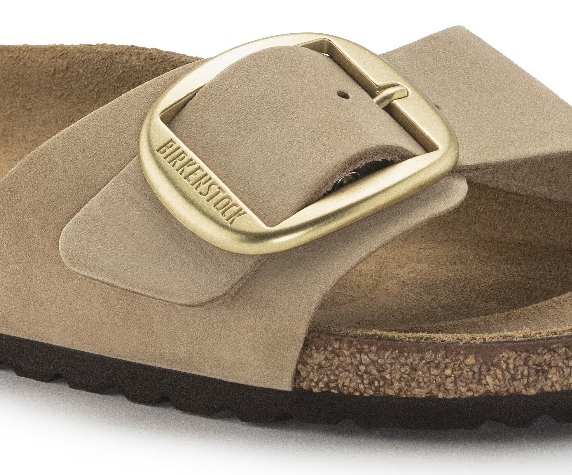 Birkenstock Madrid Big-Buckle Sandals Sandcastle Nubuck Leather Women’s EU 37-41