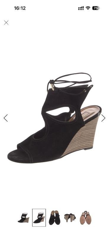 women aquazzura heels black suede 38.5
