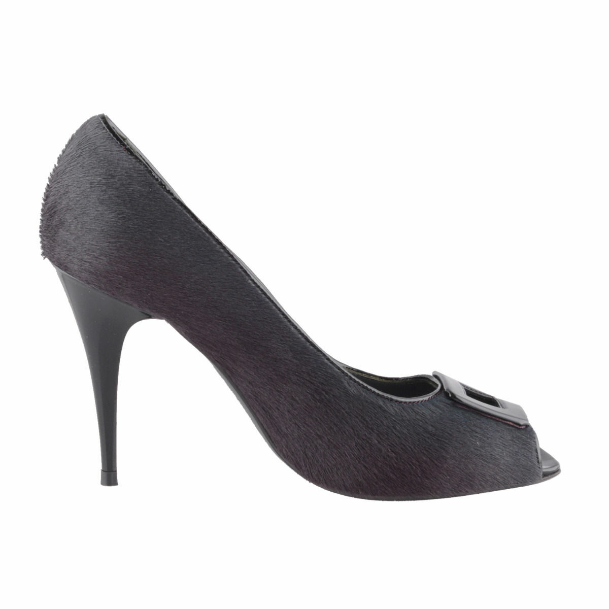Gianfranco Ferre Women’s Black Pony Hair High Heel Pumps Shoes US 6 IT 36