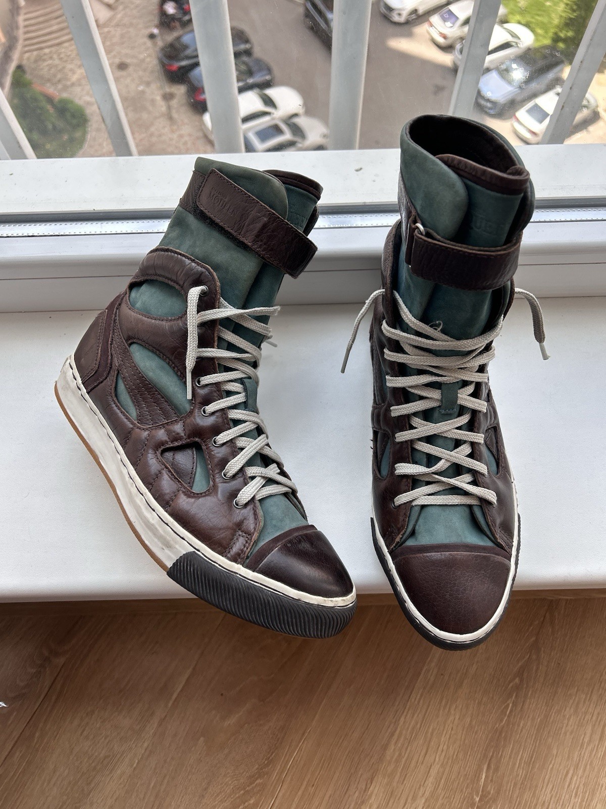 Alexander McQueen x Puma Leather High Top Sneakers US 9