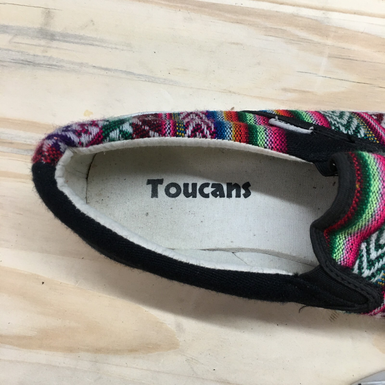 Toucans Shoes Mens 4 Womens 6 Inca Print Casual Slip On Loafer Flats Multicolor