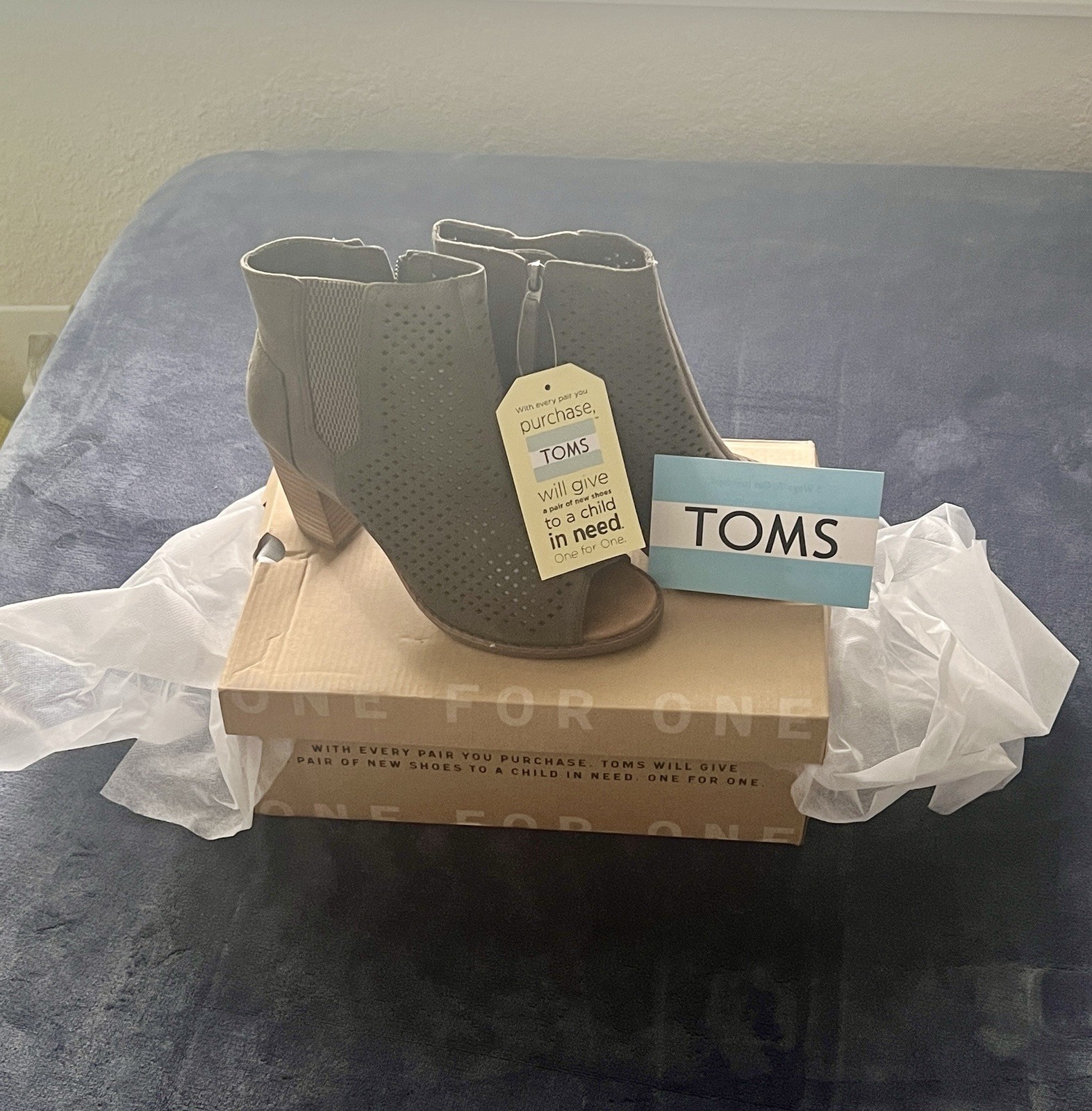 TOMS Majorca Peep Toe Booties Women’s Size 7 – $20 OBO