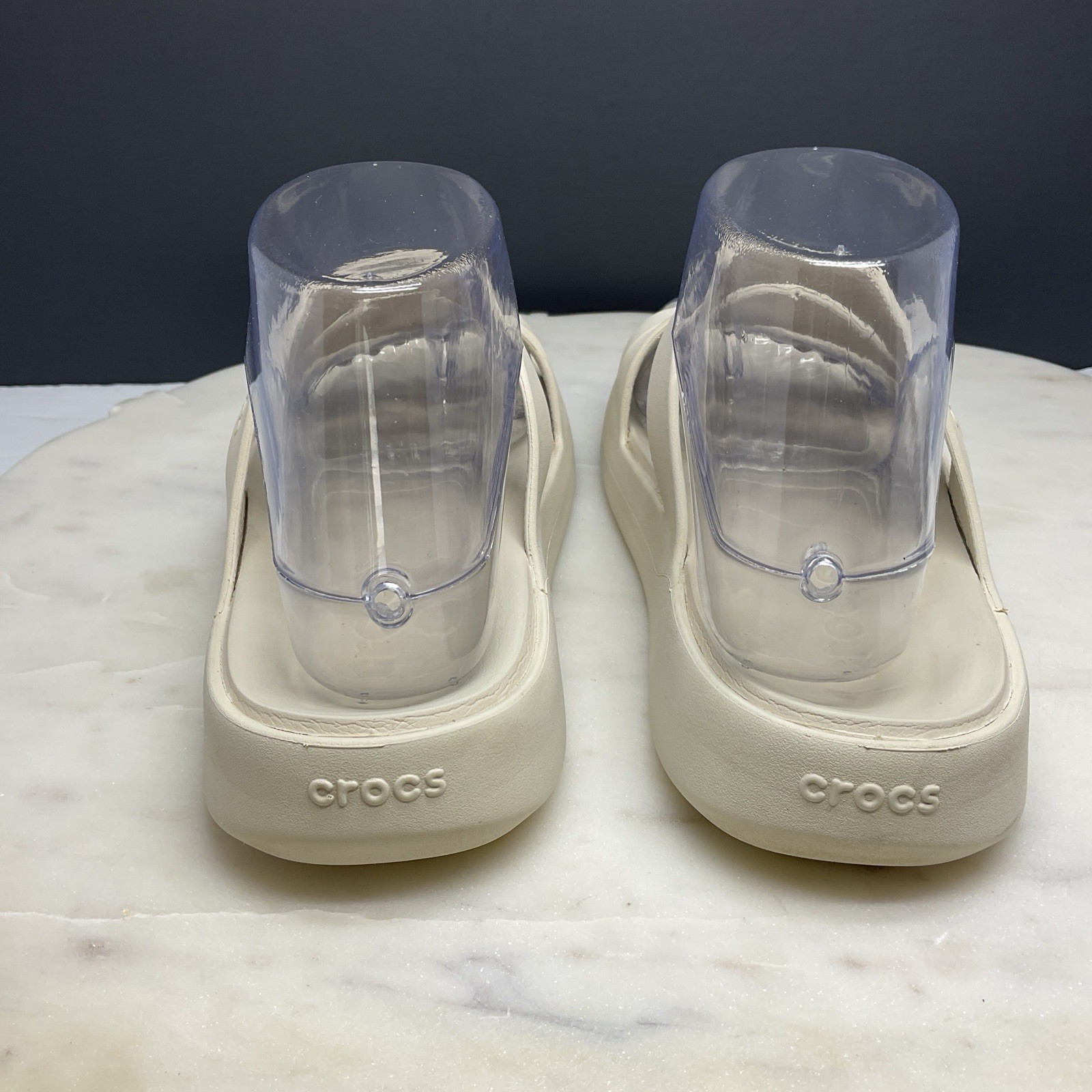 Crocs Getaway Strappy Slide Sandals Womens Size 7 Stucco Comfort Casual