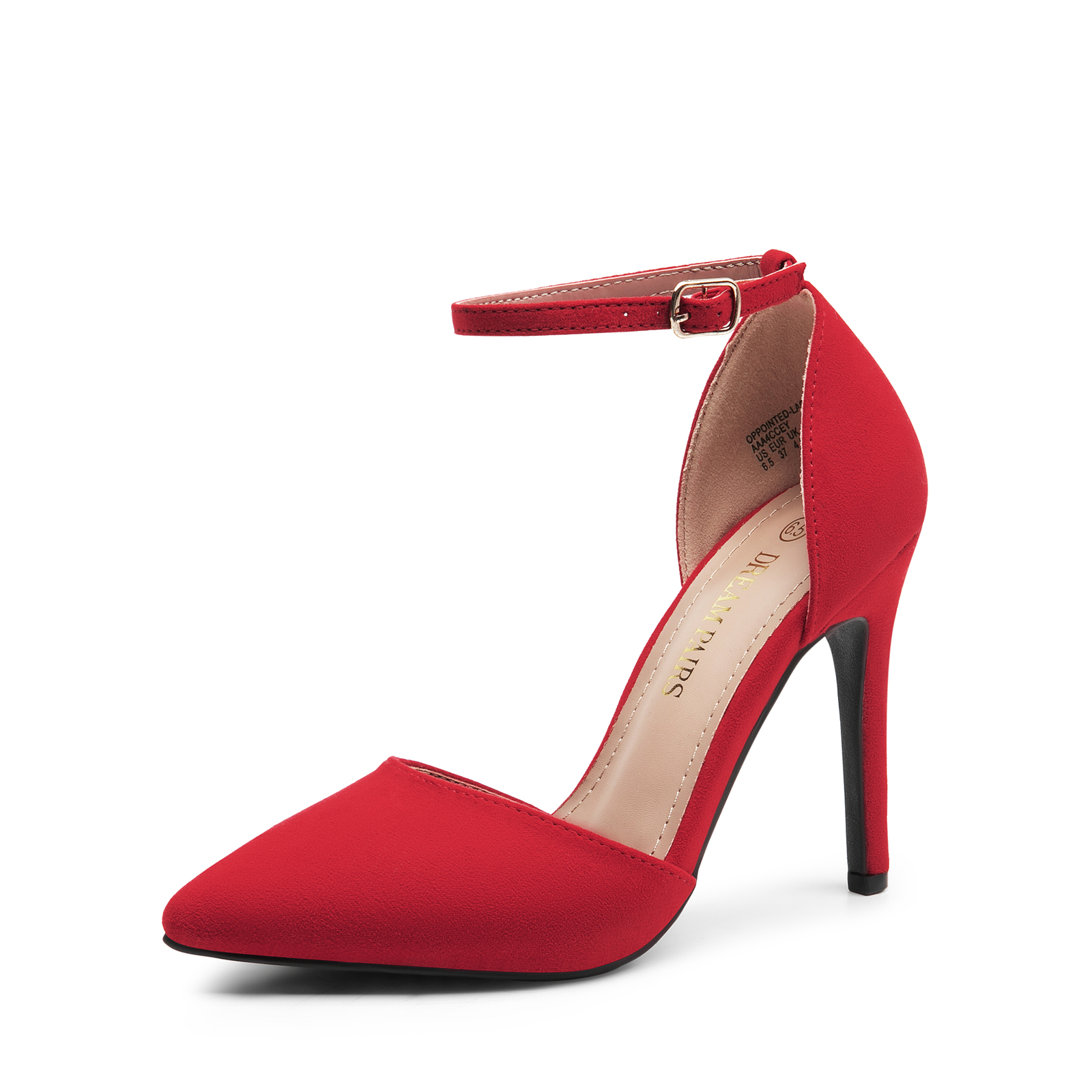 Women Pointed Toe Ankle Strap High Heel Stiletto Pumps Wedding Dress Pumps