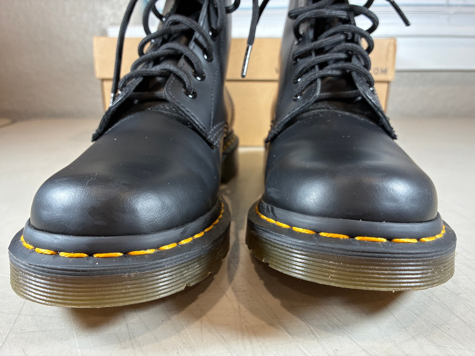 NICE! Doc Martens 1460 W Black Womens Boots Size 8 11821006 Smooth Air Wair Dr.