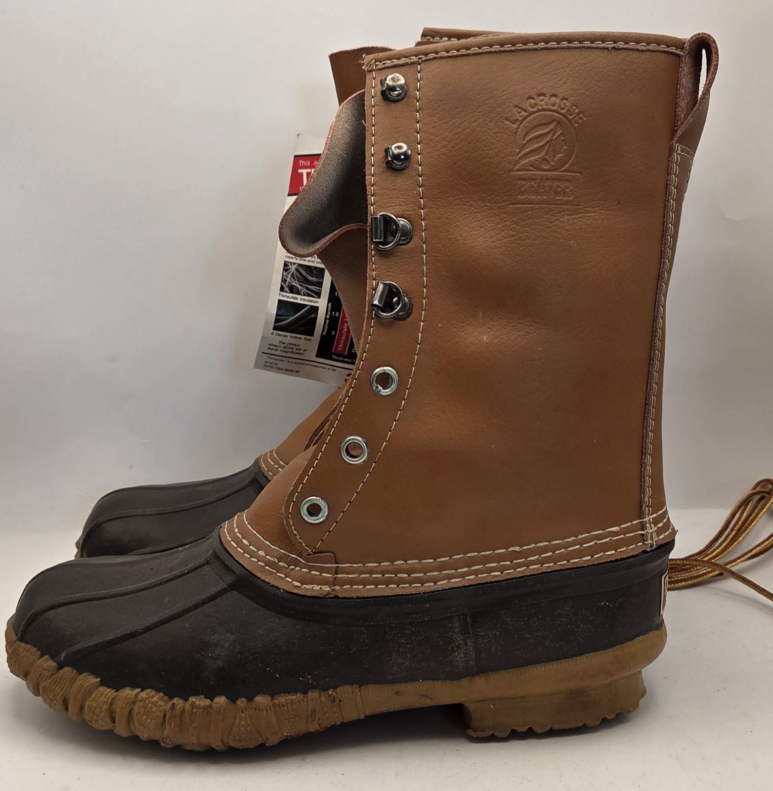 Lacrosse Brown Leather Thinsulate Liner Boots Womens Size 6 M USA With Tags