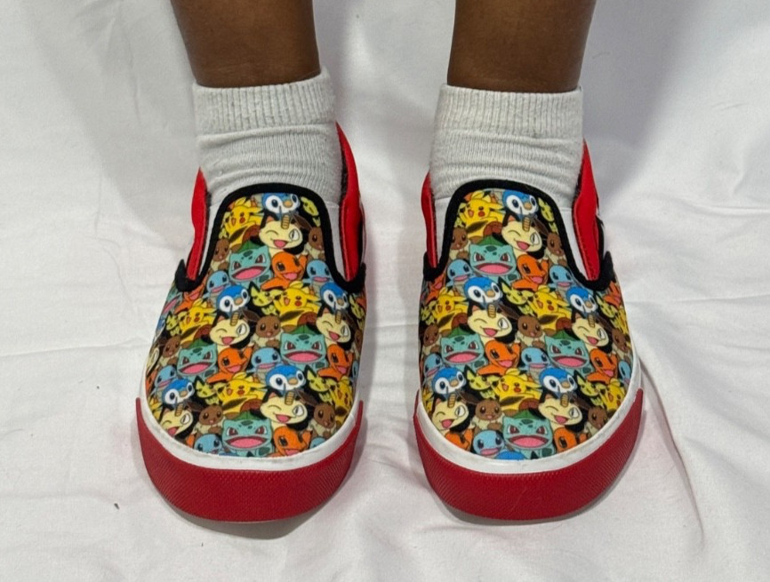 Pokemon Vans Style Slip On Shoes 6M/8W