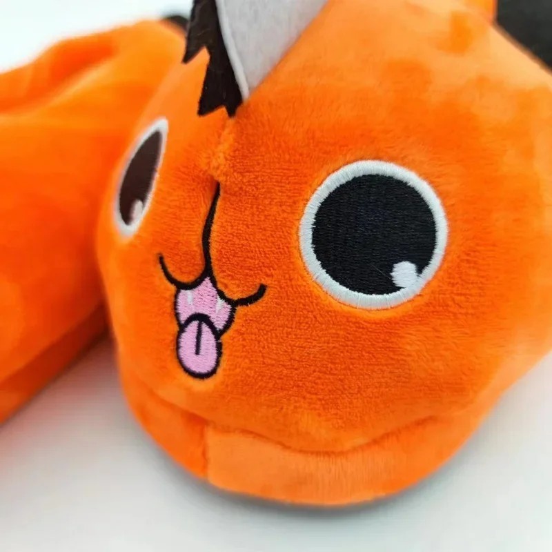 Anime Orange Dog Slippers Soft Adult Cosplay House Shoes Size 35-43 Insole 28cm