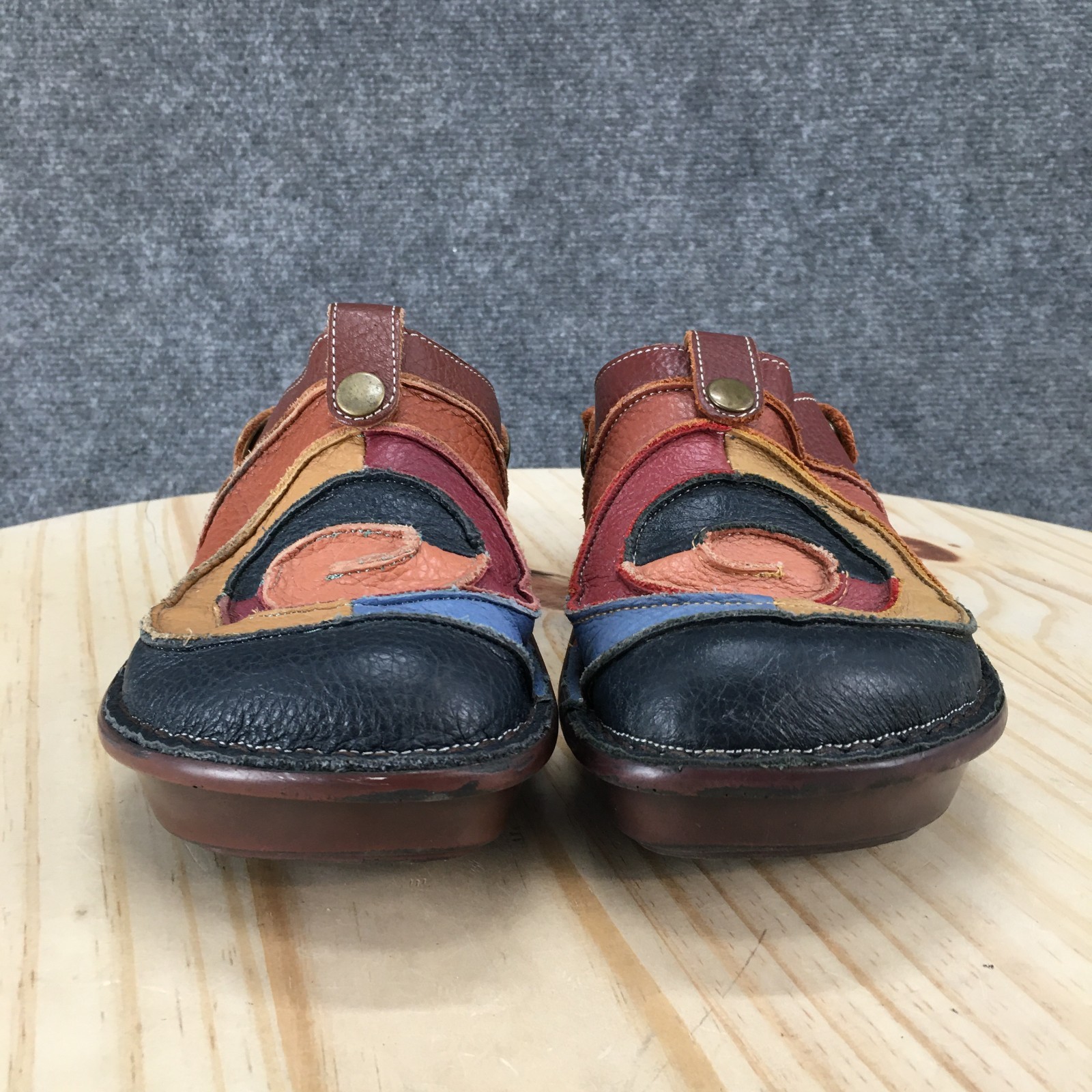 Spring Step Shoes Womens 38 Lollipop Mule Clogs Multicolor Leather Closed Toe