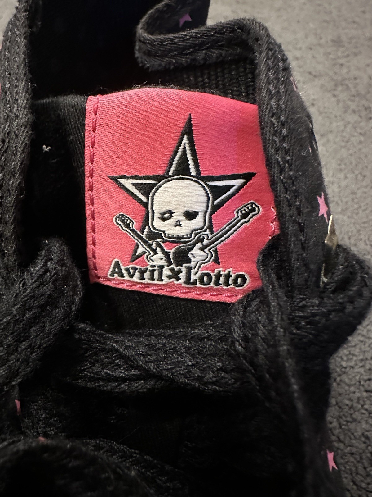Avril Lavigne x Lotto Stars Sneaker RARE 39 Black Pink Japan