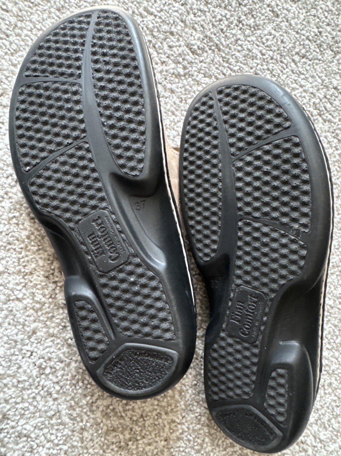 FINN COMFORT Tan Sandals Sansibar Leather Germany Size 6.5-7 US 37 EU — READ