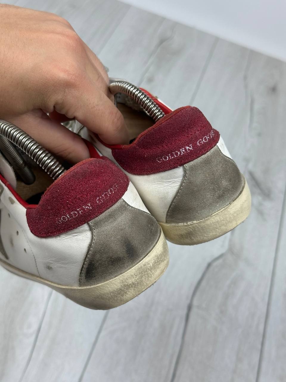 Golden Goose Deluxe Brand Women’s Superstar Sneakers White/Red Suede Size EU 37