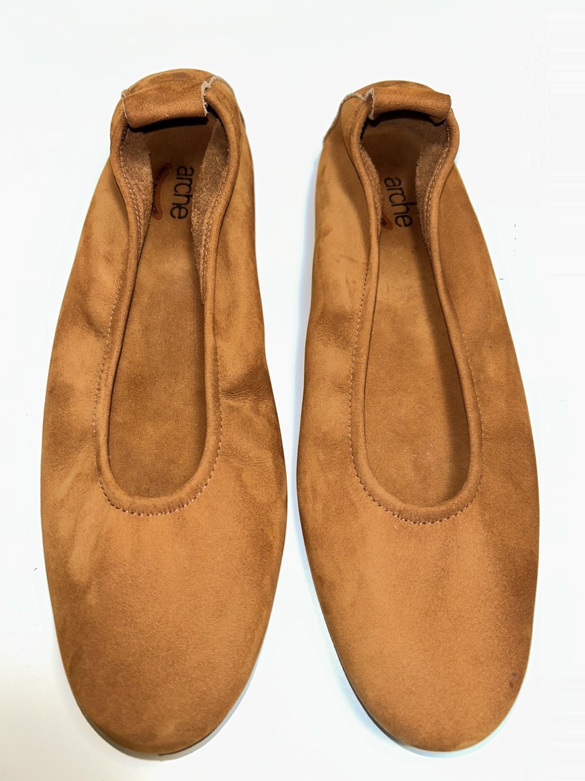 Arche Laius Ballerinas Orange Neya Nubuck Leather Flats Made In France 39 8