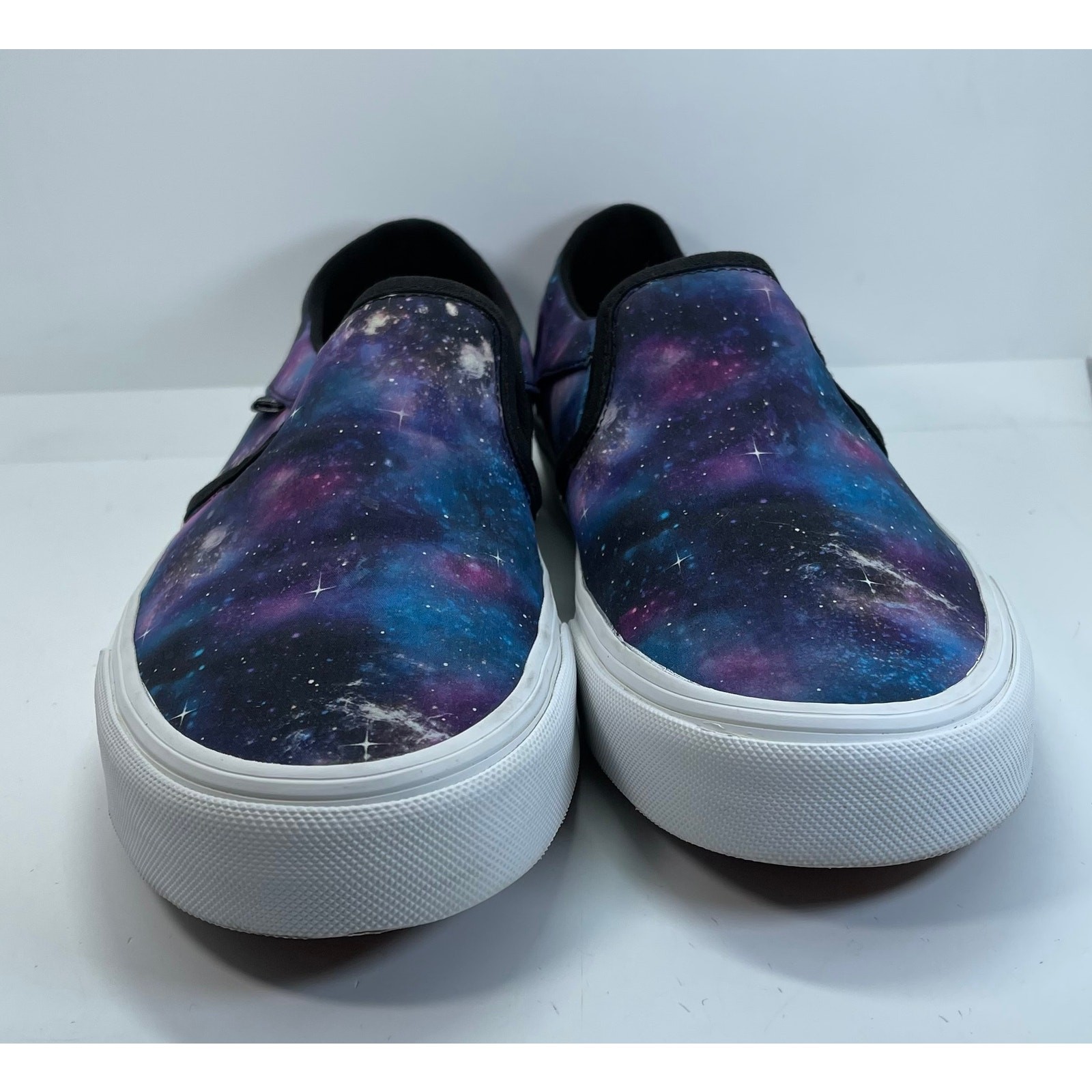 Vans Classic Cosmic Galaxy Space Stars Purple Blue Slip-On Shoes Sneakers 9.5