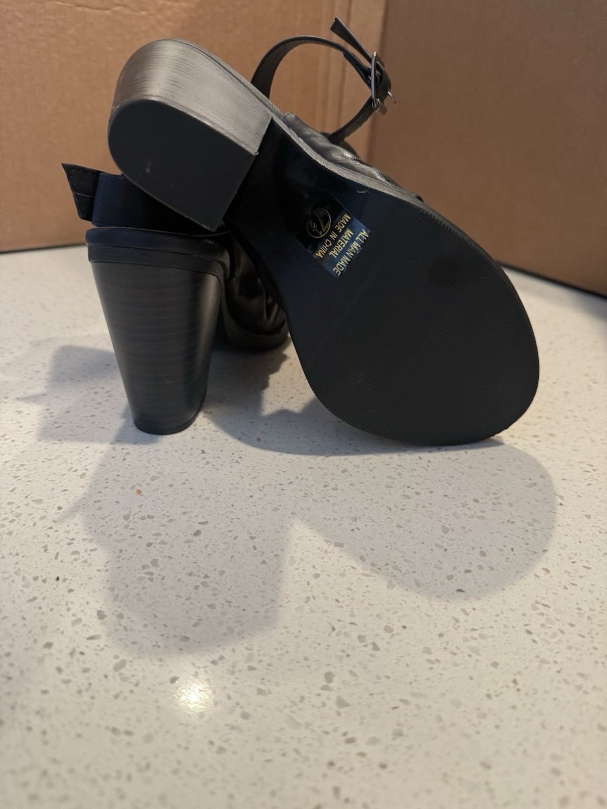 Women’s Soda Mule Color Black Size 7.5 Ankle Straps