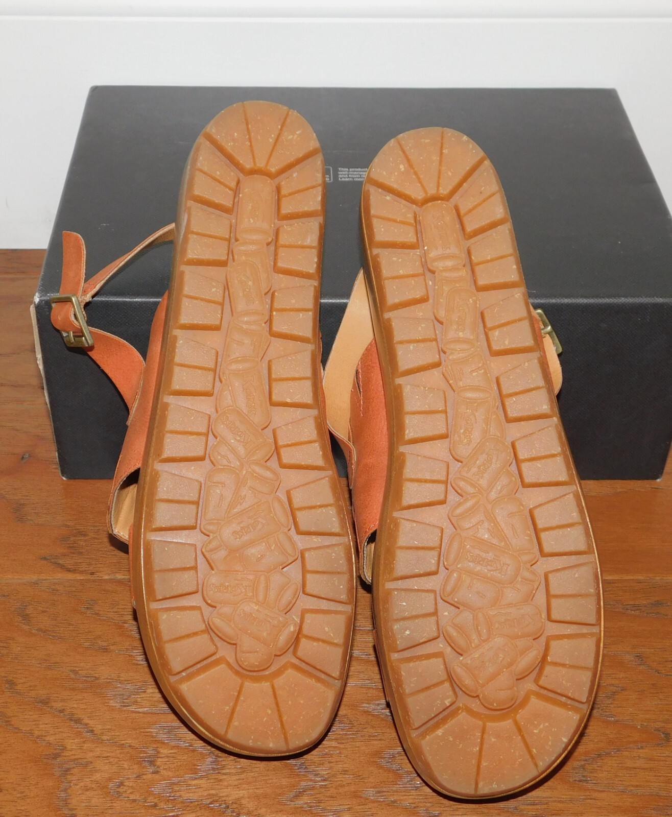 Korks Kork Ease Sz 9 Fraya Wedge Sandals Woven Platform Clog Shoes Orange NEW!