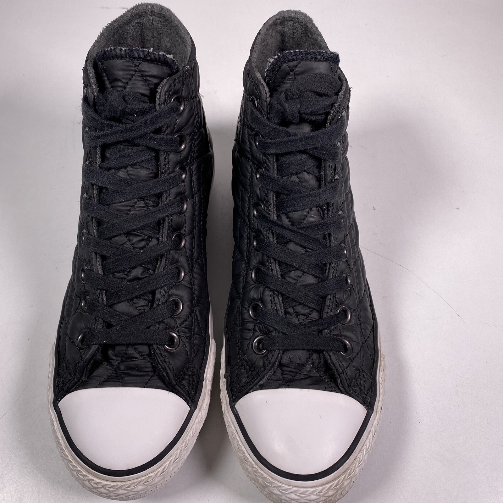 Converse All Star Chuck Taylor Black Quilted Lined Unisex Women’s 9 Men’s 7