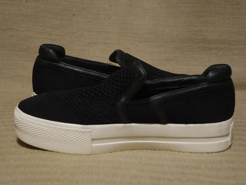 Women Ash Loafers Black Knit 37