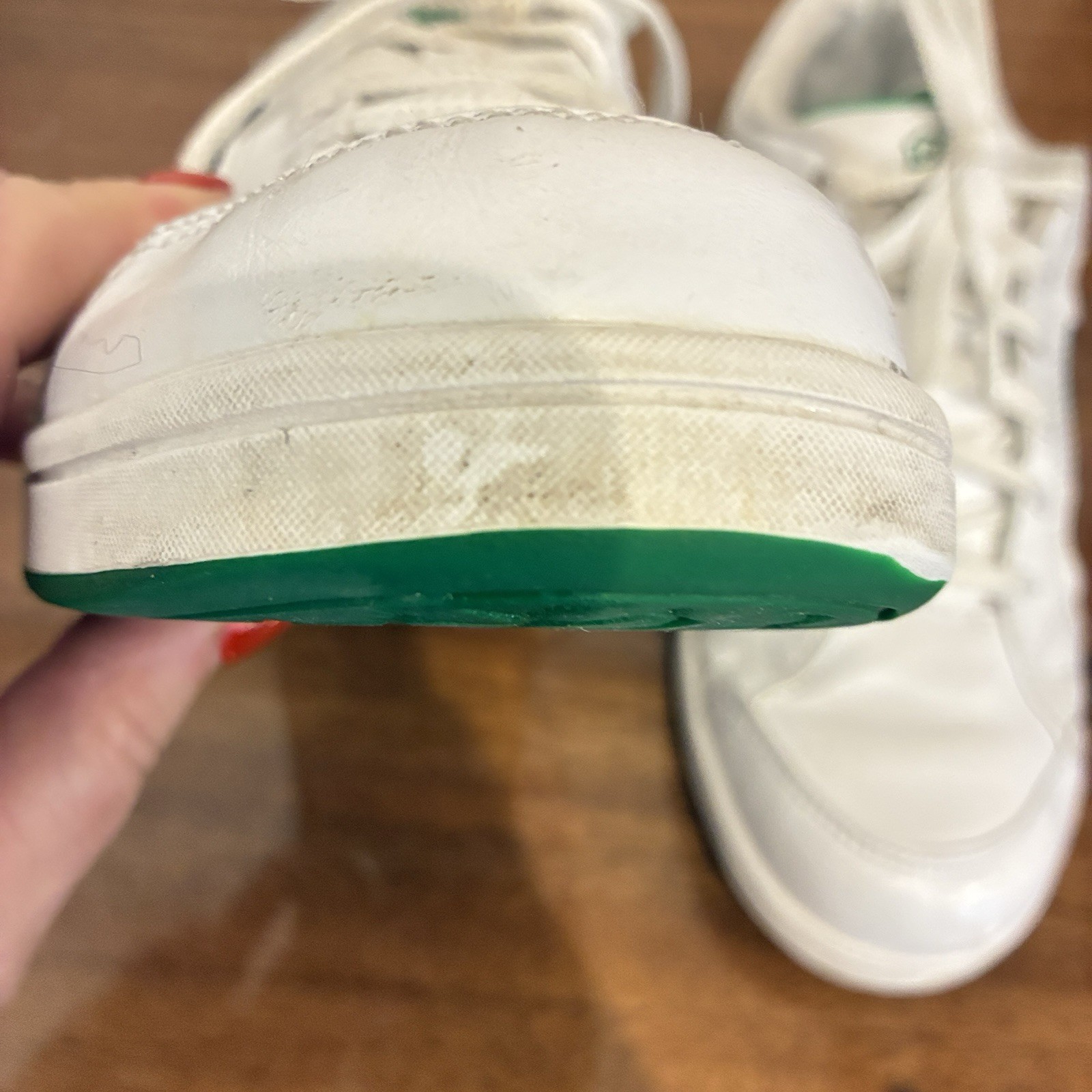 K-Swiss Womens Size 8 White Green Leather Court Tennis Shoe Casual Lifestyle Y2K