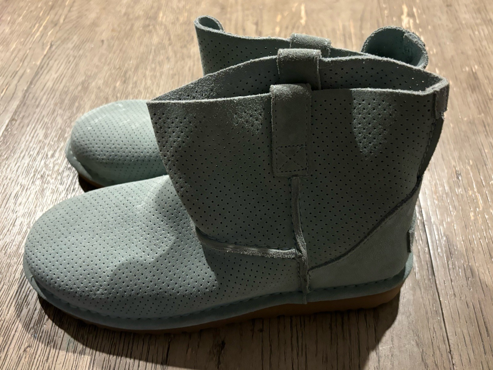 UGG Classic Boots | Womens 7 | Unlined Mini Perf Suede 1016852 Light Blue