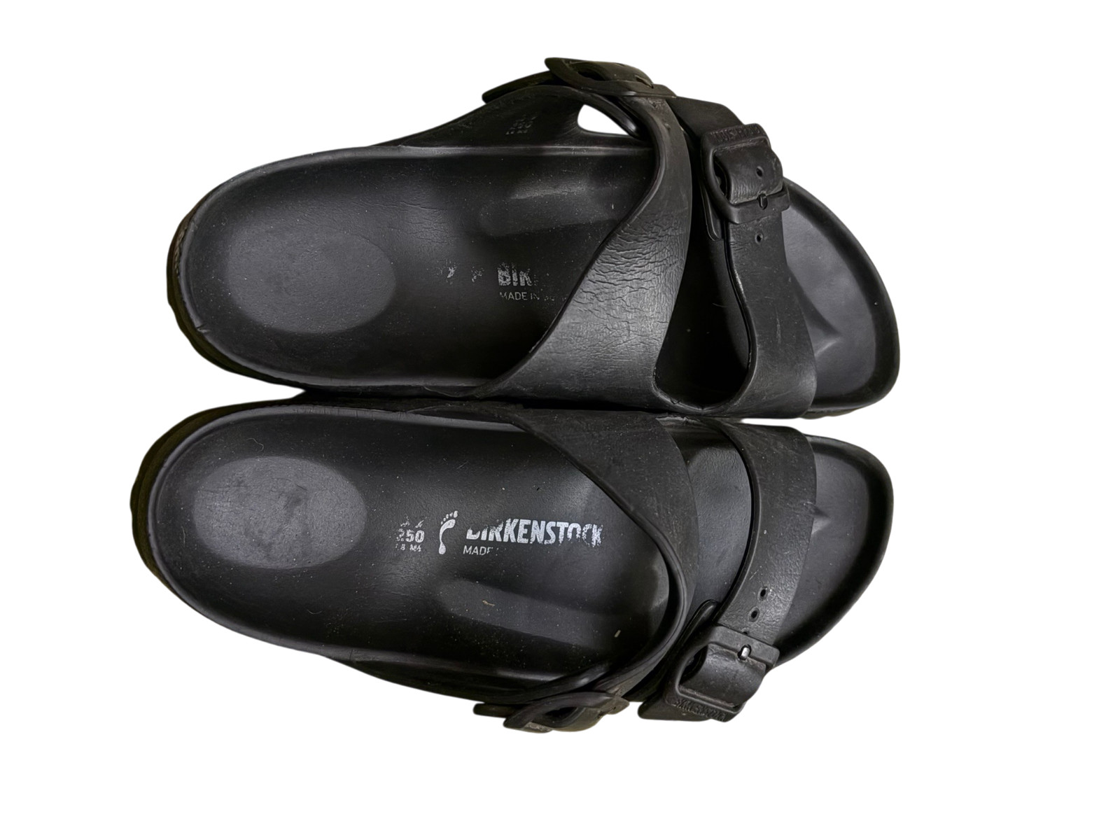 Birkenstock Women’s 9 Black Plastic Waterproof Cross Strap Slide Sandals 250