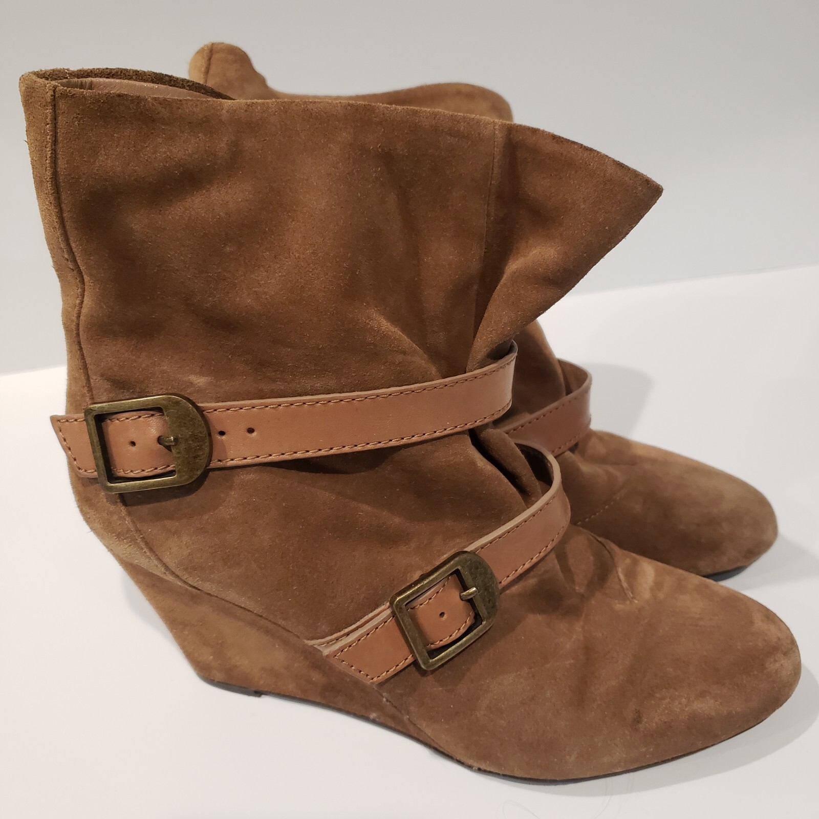 VIA SPIGA FELICE COLOR Pull On Wedges Ankle Boots SZ 5 5.5