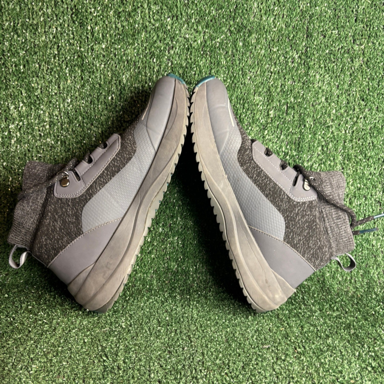 Vessi Cloudburst Waterproof Breathable Knit High Top Sneakers Grey Womens Size 9