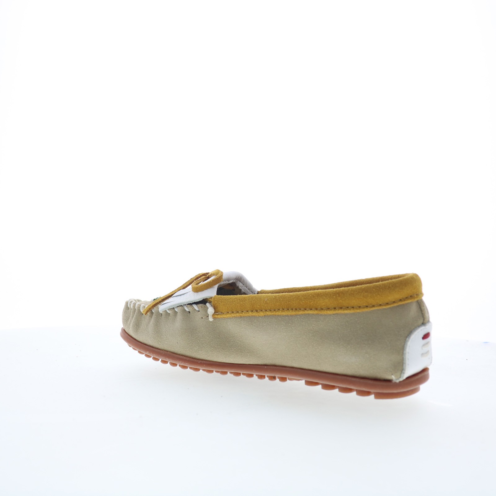 Minnetonka Thunderbird Animikii 628TB Womens Gray Suede Loafer Flats Shoes