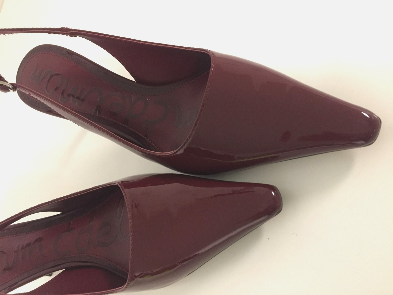 Sam Edelman Womens Bianka deep Red Slingback Pumps shoes