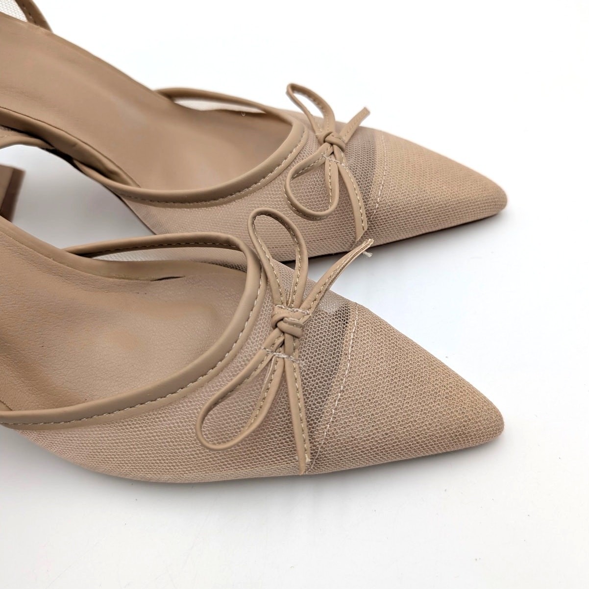 Chase and Chloe Sofie Heel Pump Pointed Toe Women’s Beige Size US5.5 EU35.5