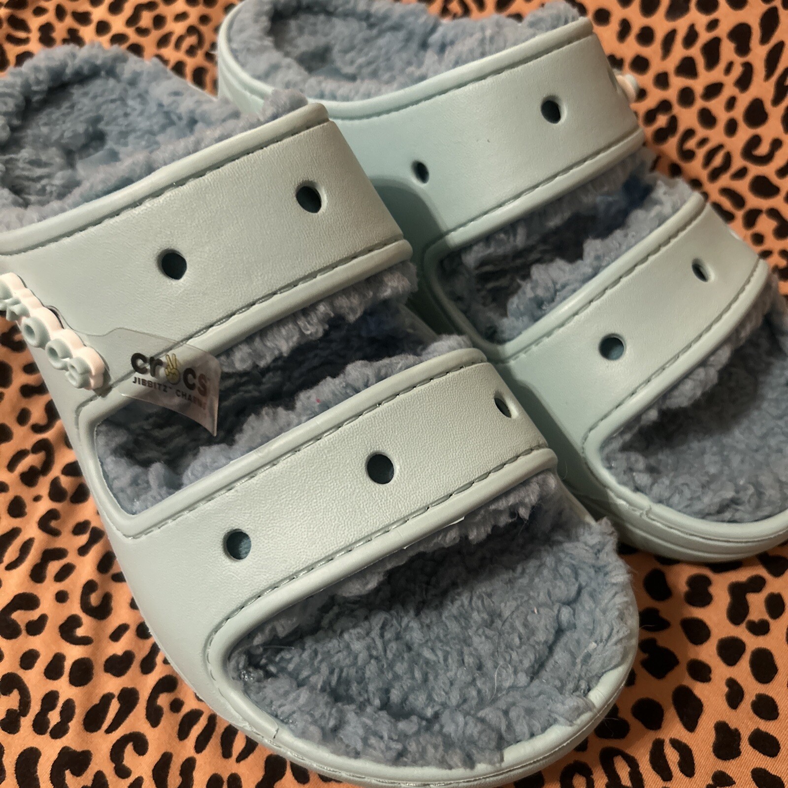 Crocs Slides Women’s 10 Men’s 8 Fleece Lined Lightweight Slip-on Sandals Jibbit