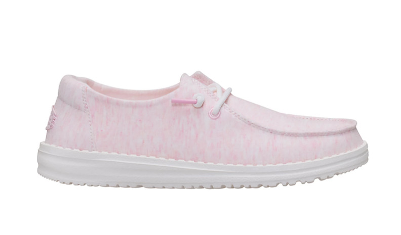 HEYDUDE Women’s Wendy Stretch Jersey Slip-On Shoes, Light Pink 01