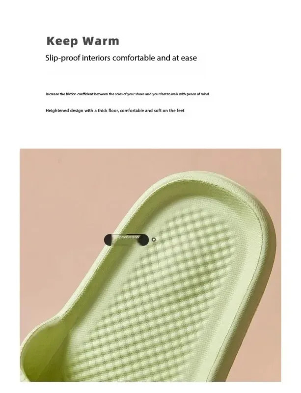 Non Slip EVA Shower Slippers Soft Sole Bathroom Sandals Unisex