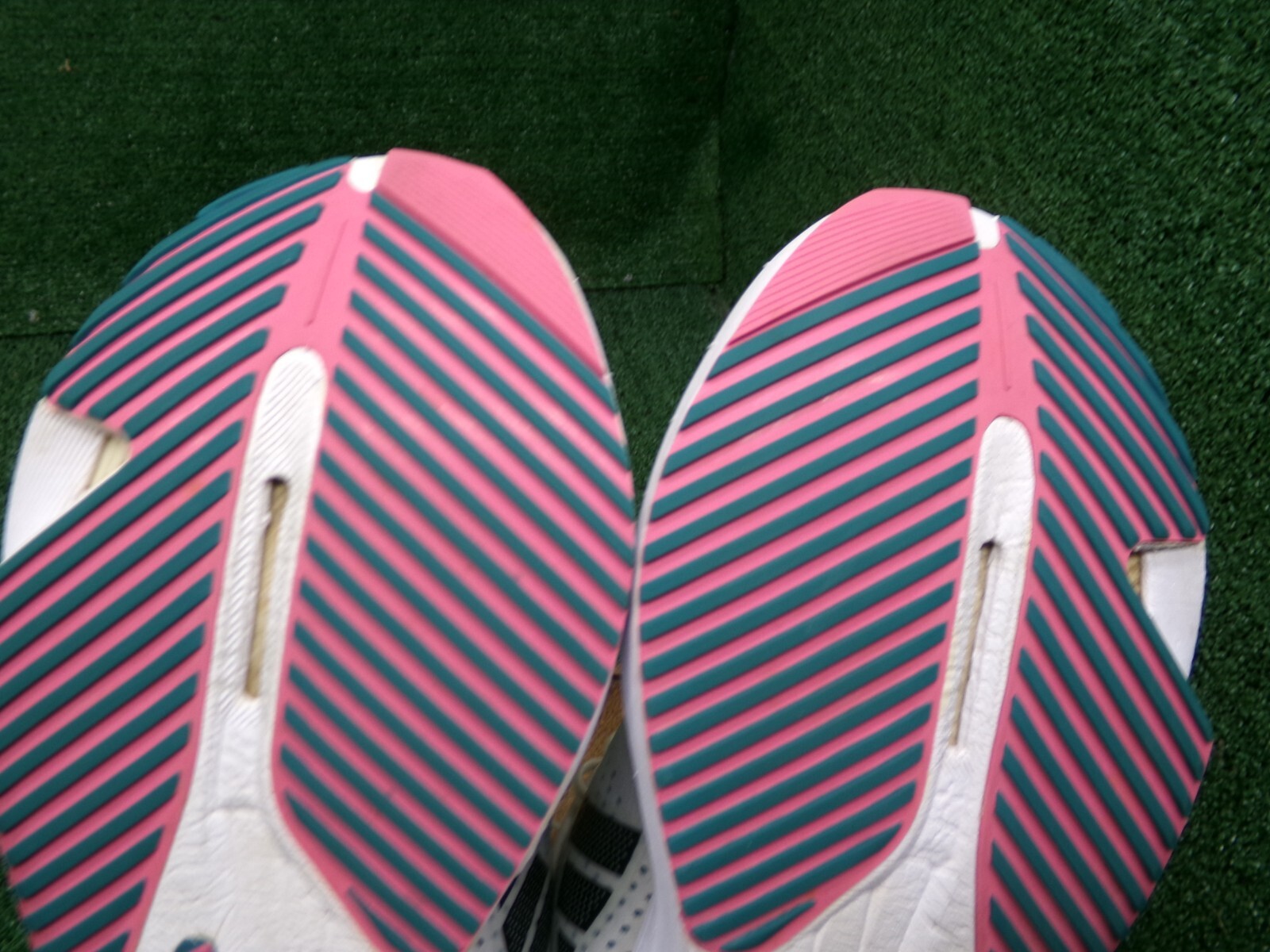 adidas Women Adizero SL W White Black Arctic Fusion Green Shoes Size 10 HQ7232