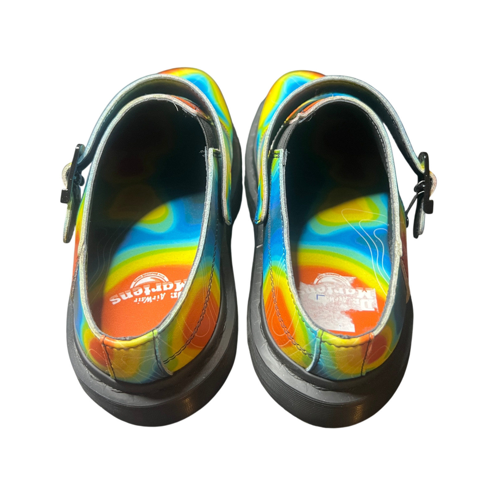 Dr Martens Isham Slip-0n Shoe Clog Mule Genix Nappa Leather Heat Map Sz 9 W 8 M