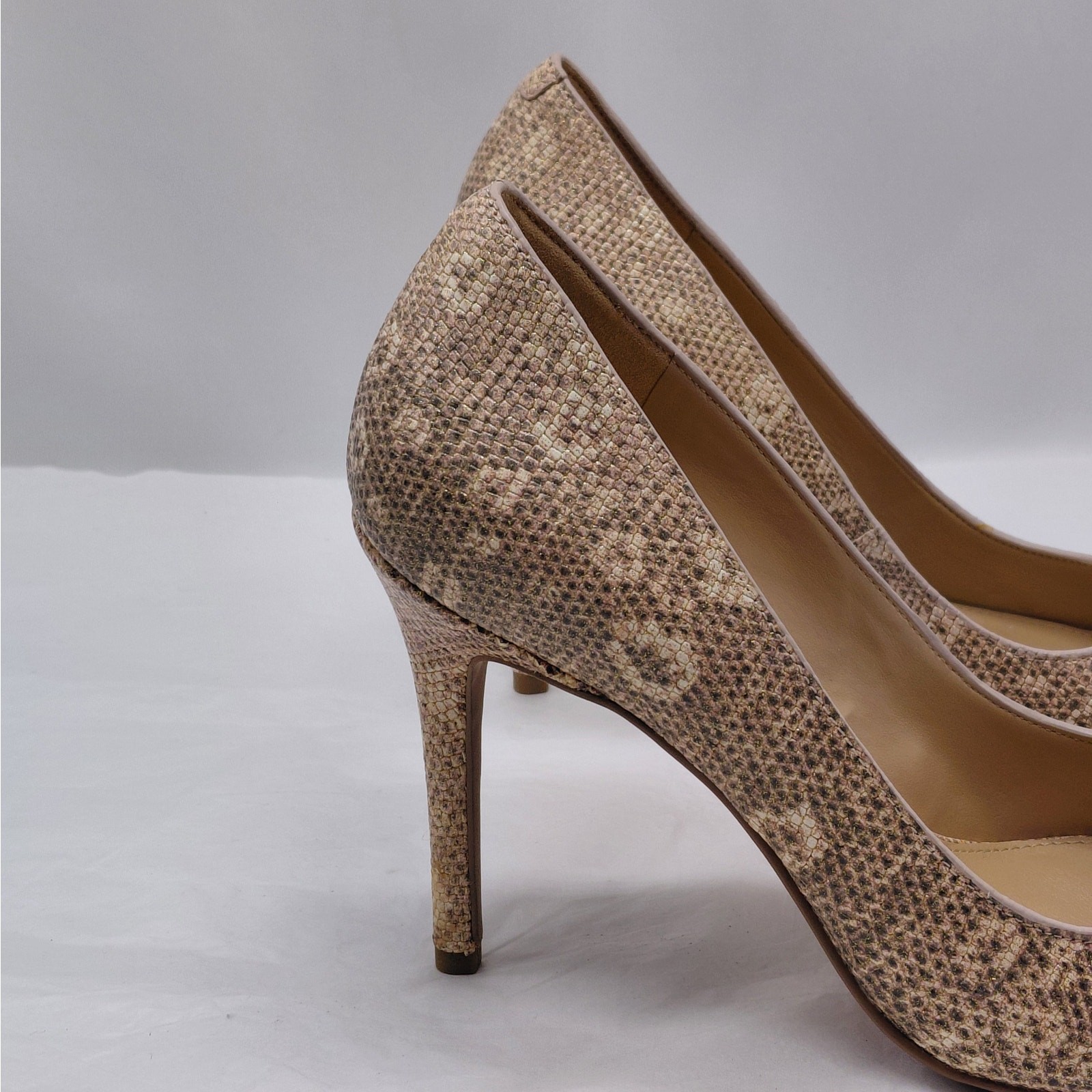 Michael Kors Womens Heels Size 6M Snakeskin Wedding Cocktail Party Evening Pumps