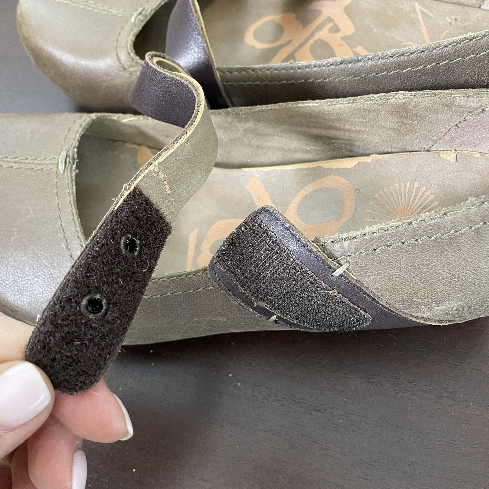 OTBT Women’s Salem Wedge Shoes, Mary Jane, Tan Brown Leather, Size 7.5