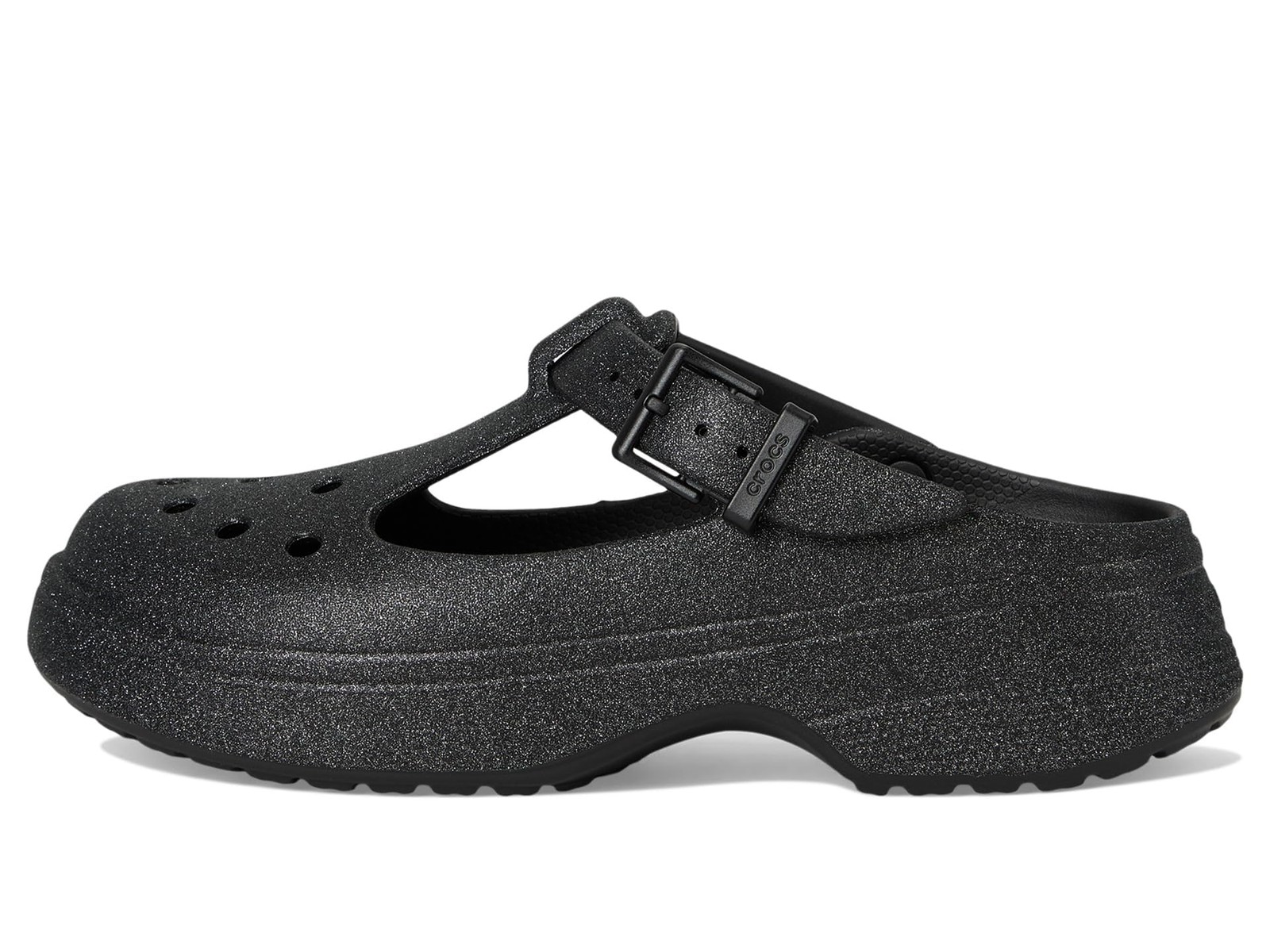 Crocs Unisex-Adult Classic Mary Jane Clogs, Mary Janes for Women Black Glitter