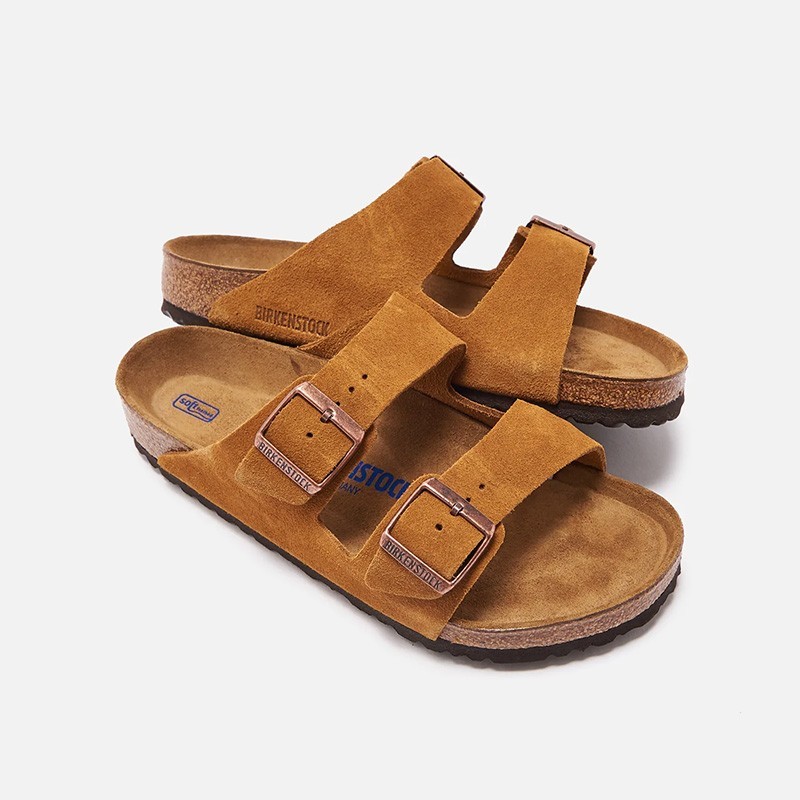 Birkenstock Arizona Soft Footbed Mink Suede Leather Men’s and Women’s Sandals